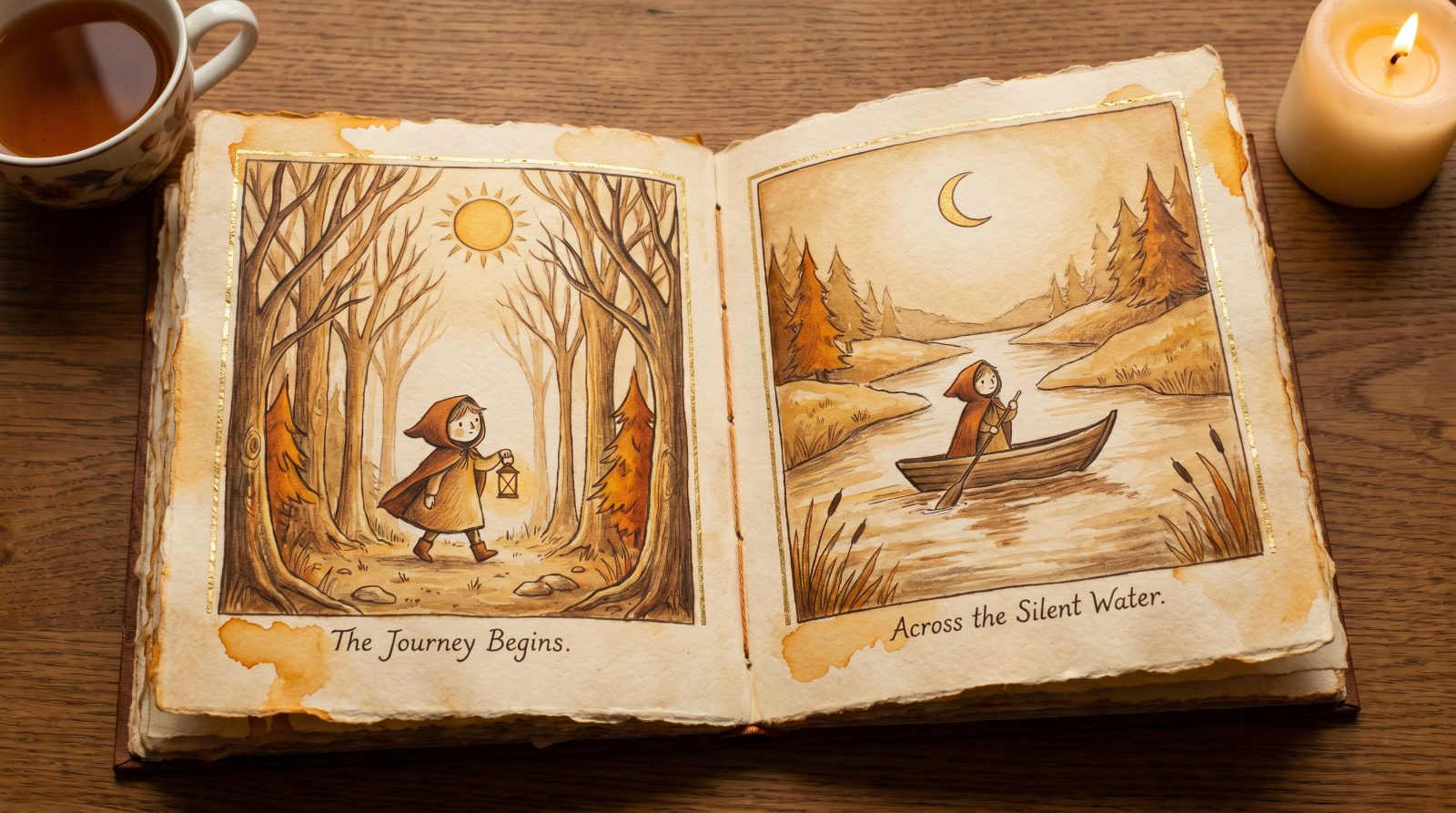 Fefyfo illustrated storybook spreads with a consistent character